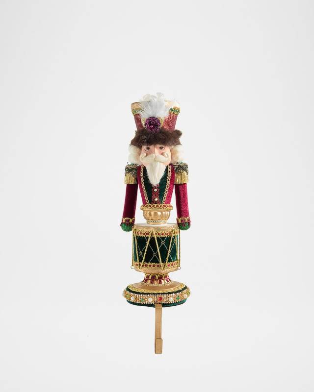 Winter Balsam Nutcracker Stocking Holder